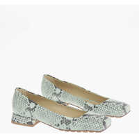 Balerini casual Python-Printed Tower Ballerina Flats With Squared-Toe Femei