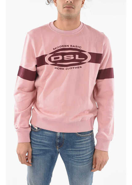 Topuri Barbati Diesel Contrasting Bands S-Ginn-Hs2 Crew-Neck Sweatshirt