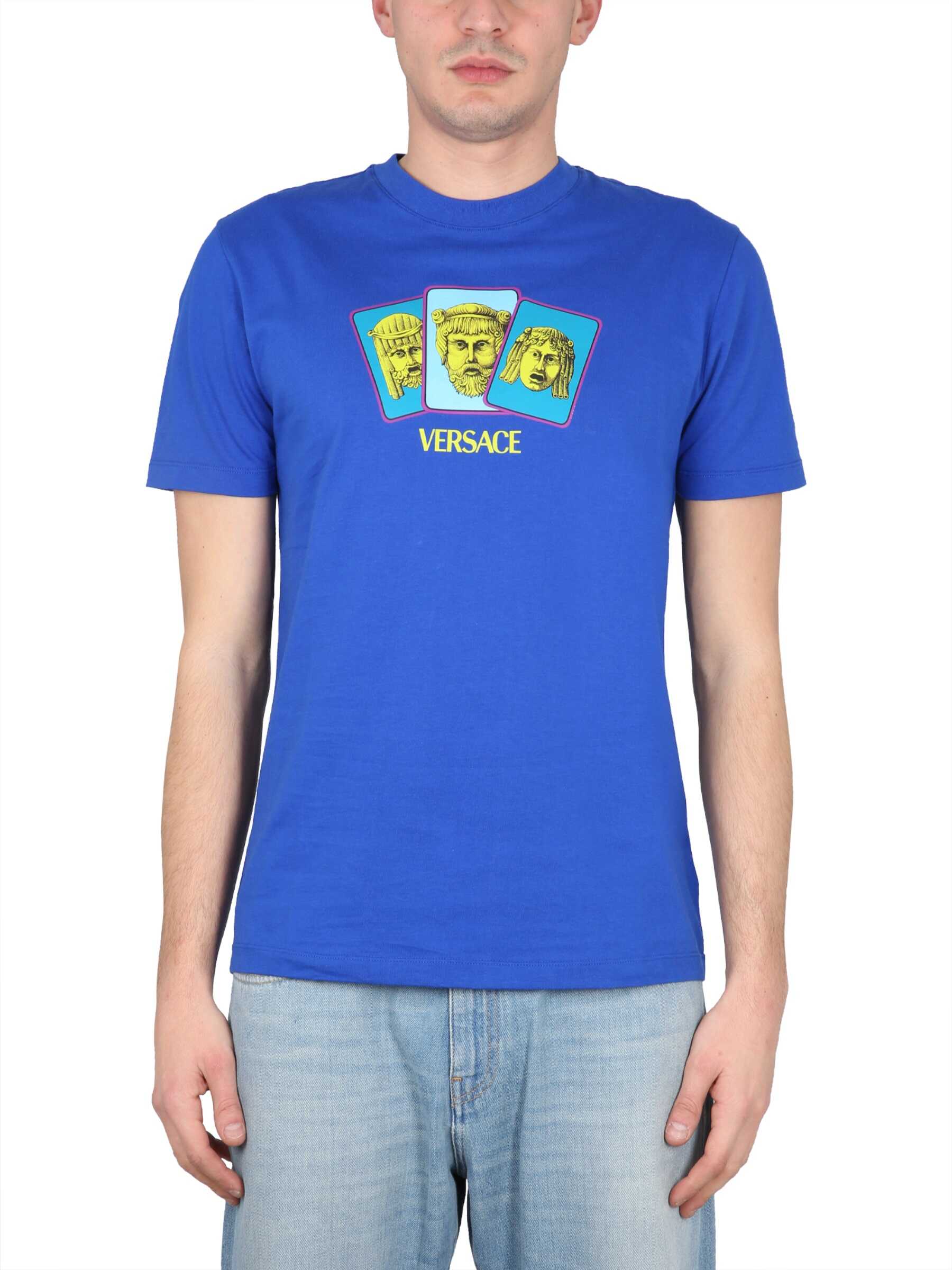 Versace T-Shirt The Masks BLUE