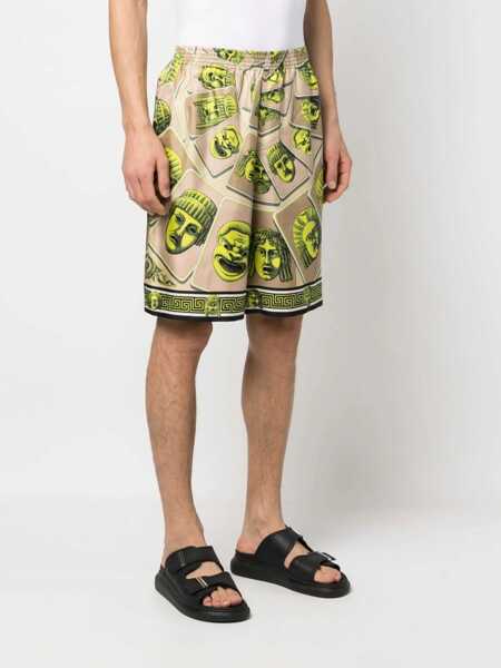 Pantaloni scurti Versace Bermuda Shorts The Masks GREEN Barbati (BM 9723371) 3