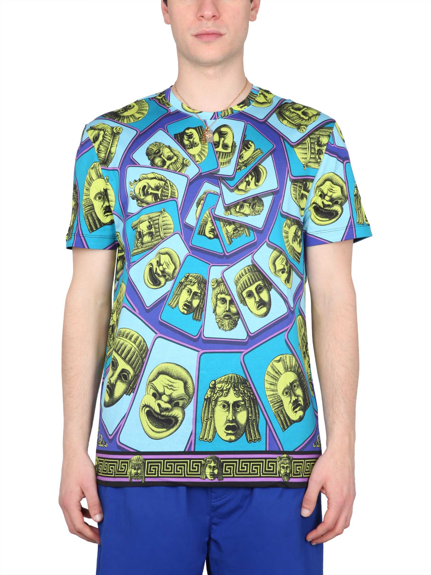 Versace T-Shirt The Masks GREEN