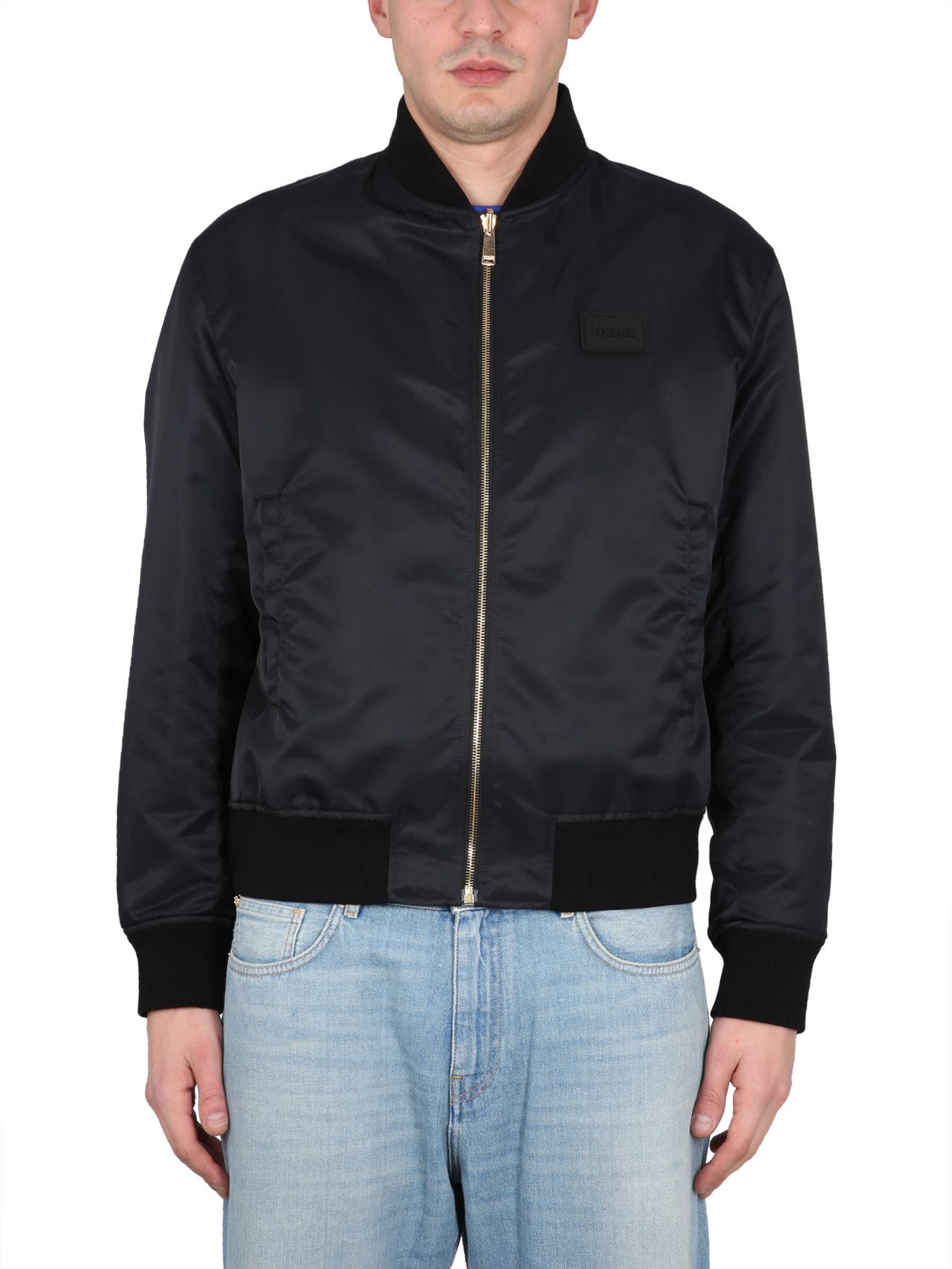 Versace Double-Face Bomber Jacket Baroque 660 BLACK