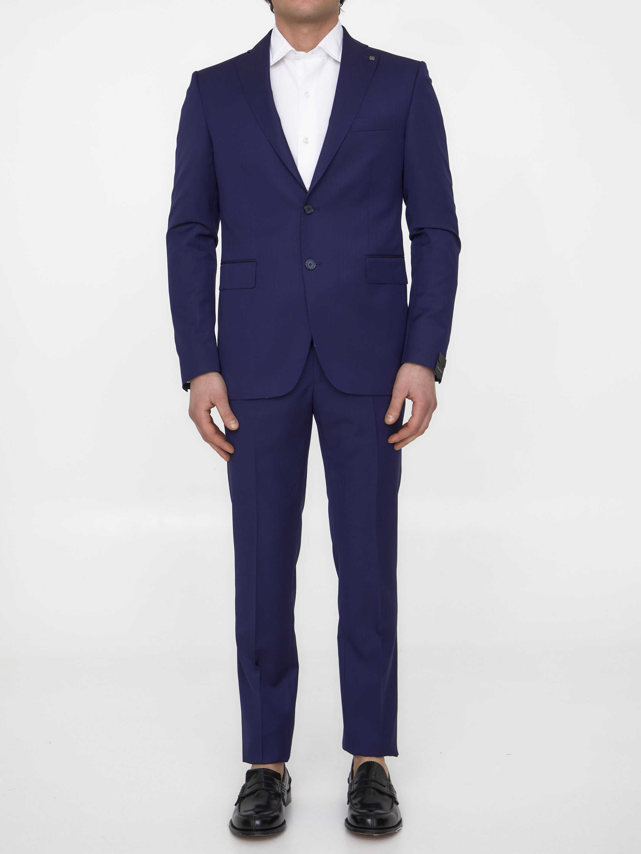 Tagliatore Blue Wool Two-Piece Suit LIGHT BLUE