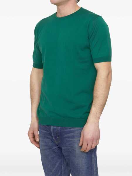 Pulovere casual John Smedley Emerald Cotton Jumper GREEN Barbati (BM 9723557) 2
