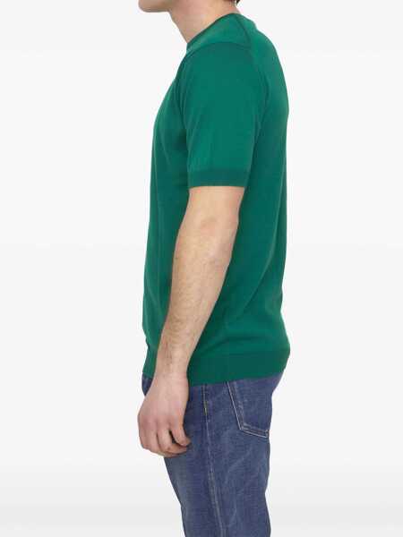 Pulovere casual John Smedley Emerald Cotton Jumper GREEN Barbati (BM 9723557) 3