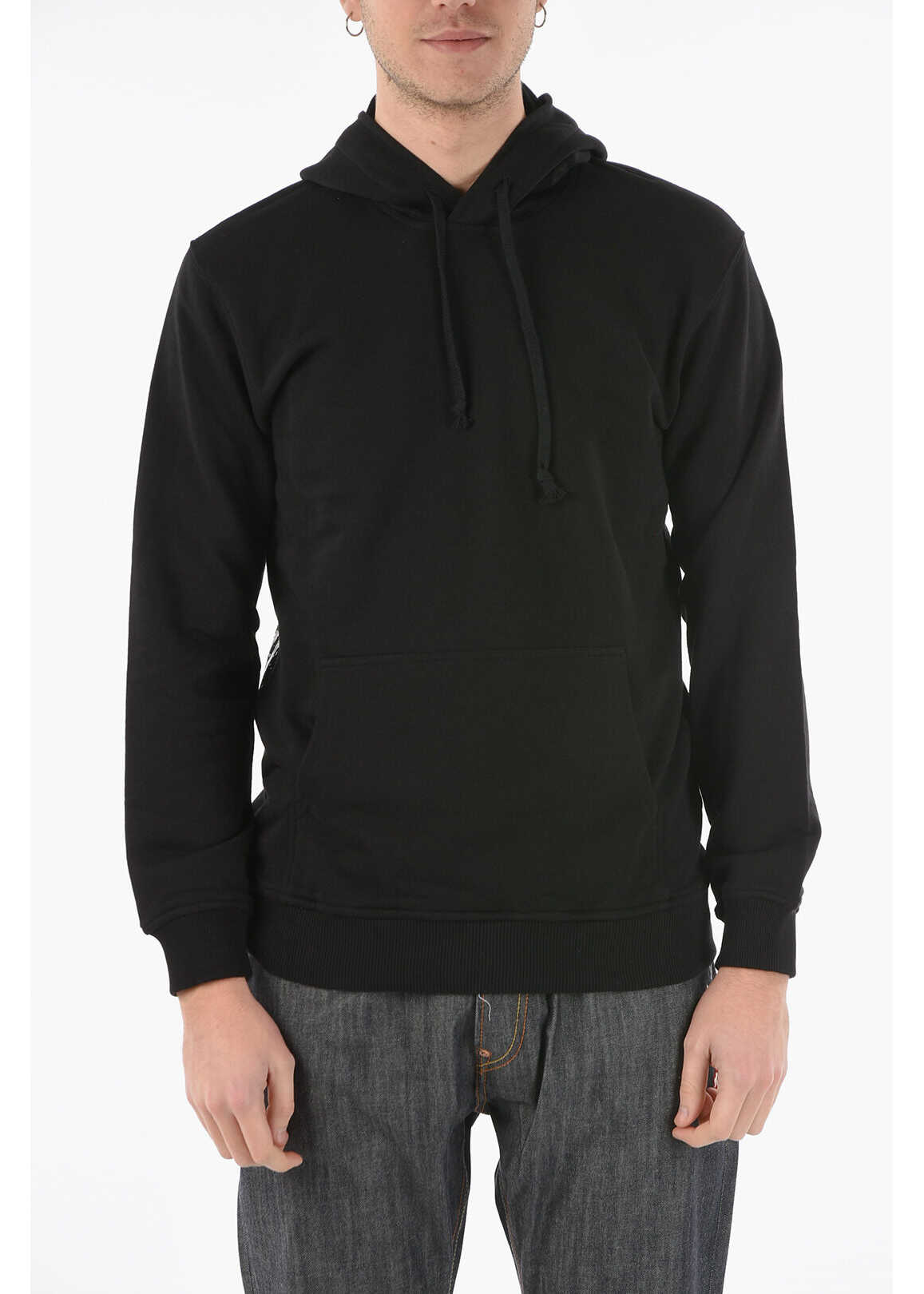 Comme des Garçons Shirt Back Contrasting Print Hoodie Black