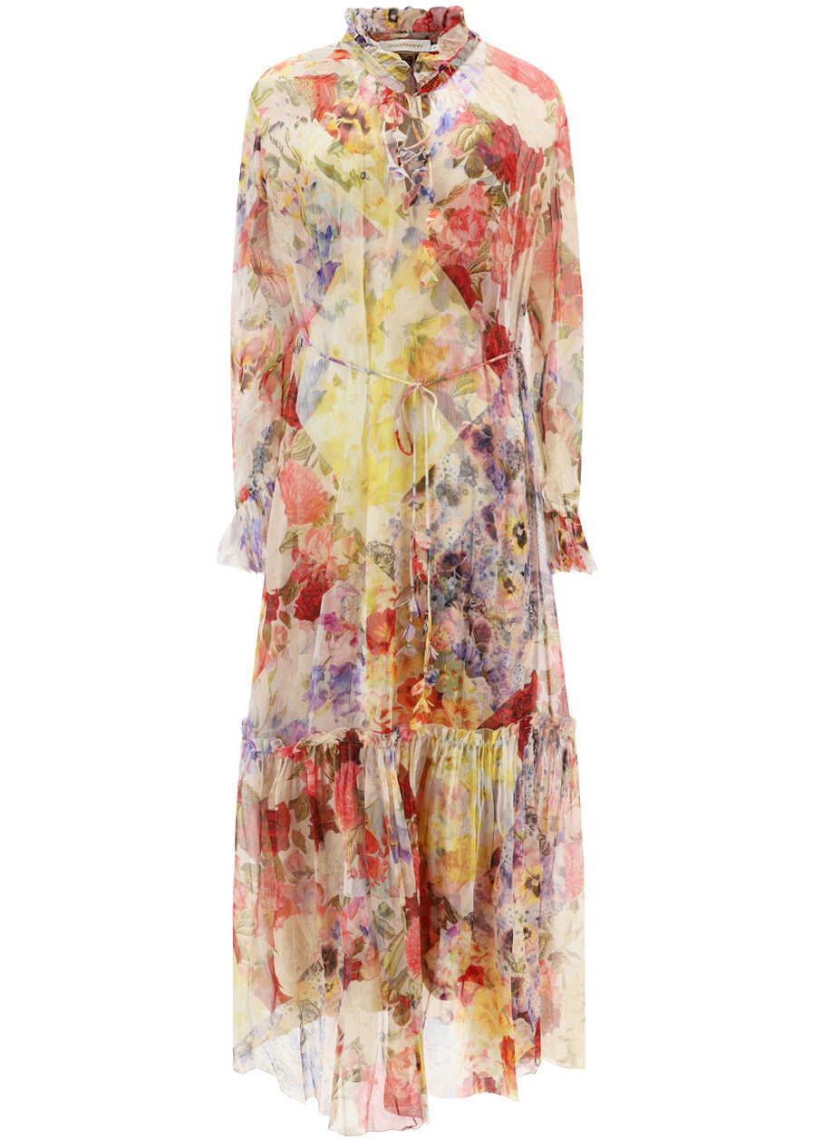 ZIMMERMANN Wonderland Midi Dress SPLICED MULTI FLORAL