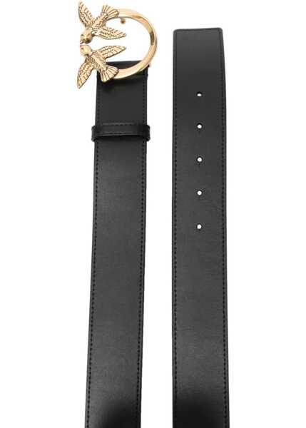 Curele Pinko Love Berry Belt NERO-ANTIQUE GOLD Femei (BM 9728693) 2