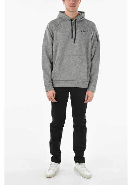Hanorace Nike Inner Fleeced Therma Fit Sweatshirt With Maxi Patch Pocket Gray Barbati (BM 9728972) 4