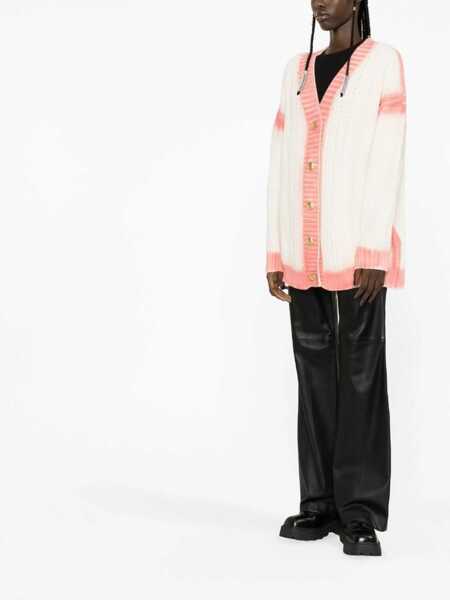 Cardigane Palm Angels Patent Leather Effect Palm Cardigan WHITE Femei (BM 9729602) 4