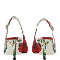 Pantofi cu toc Printed Fabric Sling Back Femei