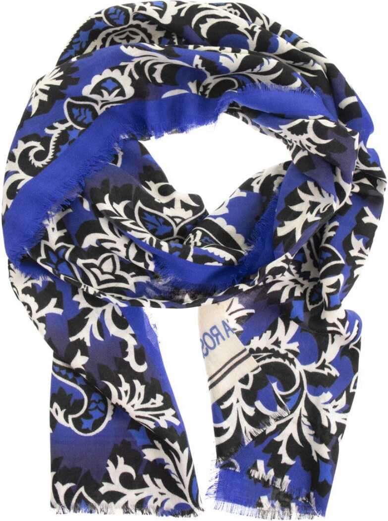 ETRO Wool Scarf BLUE