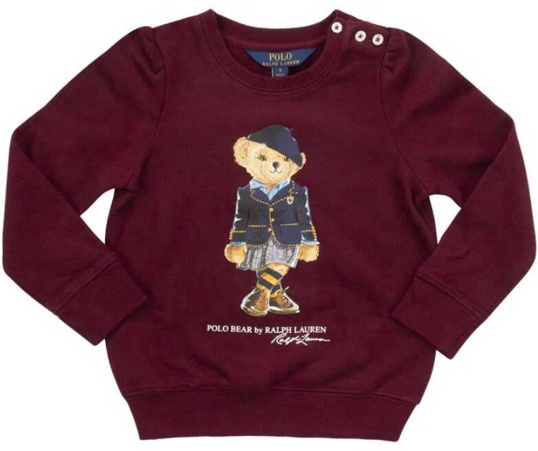 Poze Ralph Lauren Girls Cotton Sweatshirt BURGUNDY