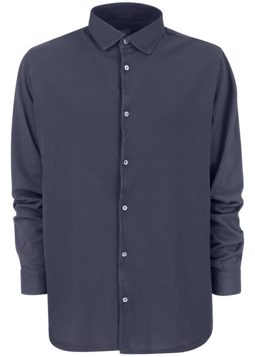 Fedeli Cotton Shirt BLUE
