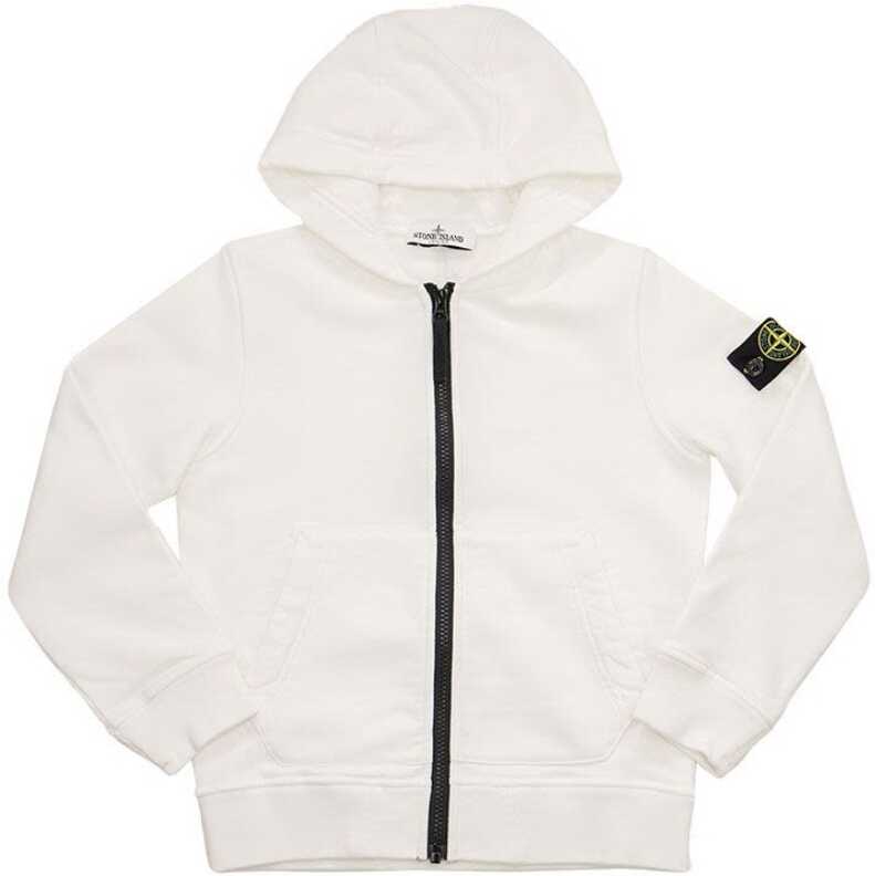 Stone Island Boys Cotton Sweatshirt WHITE