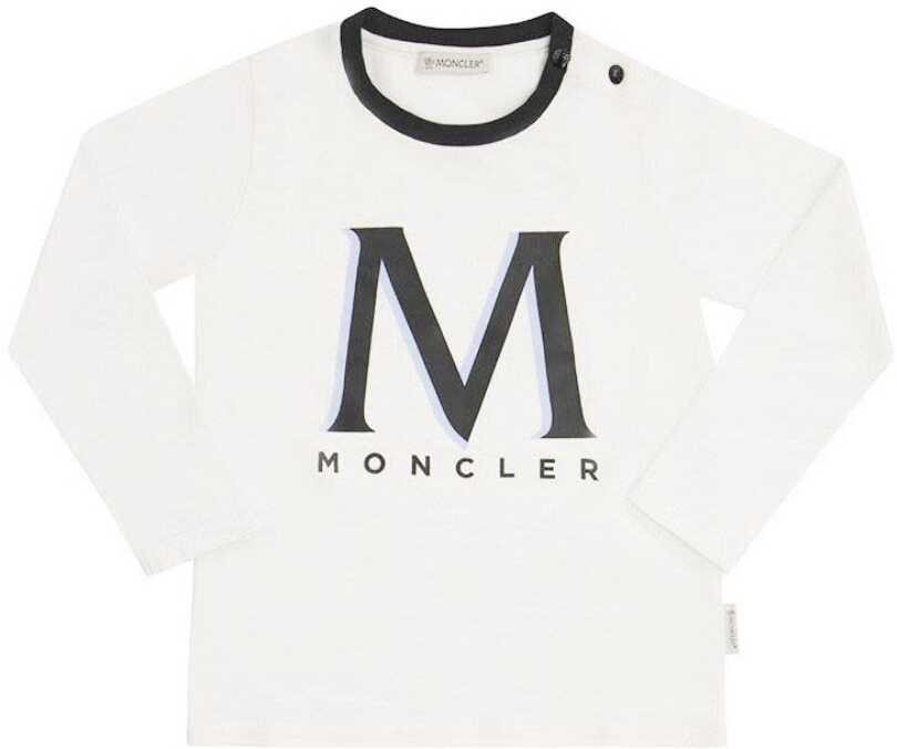 Moncler Boys Cotton T-Shirt WHITE