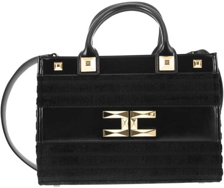 Elisabetta Franchi Cotton Handbag BLACK