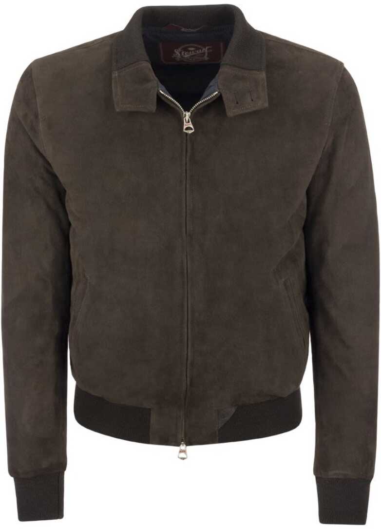 Stewart Suede Outerwear Jacket BROWN