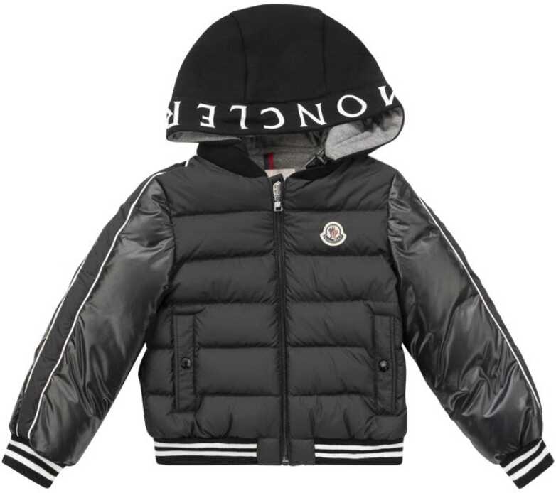 Moncler Boys Polyester Outerwear Jacket BLACK