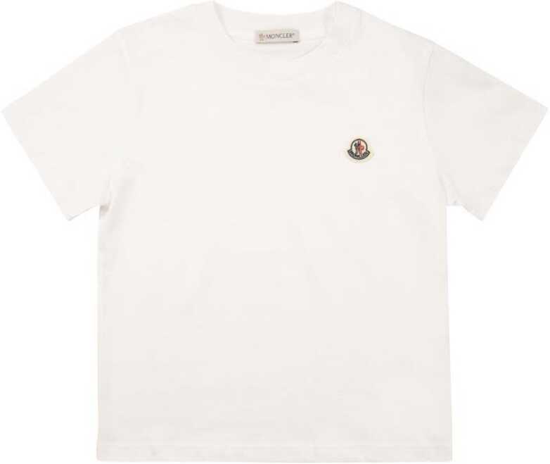Moncler Boys Cotton T-Shirt WHITE