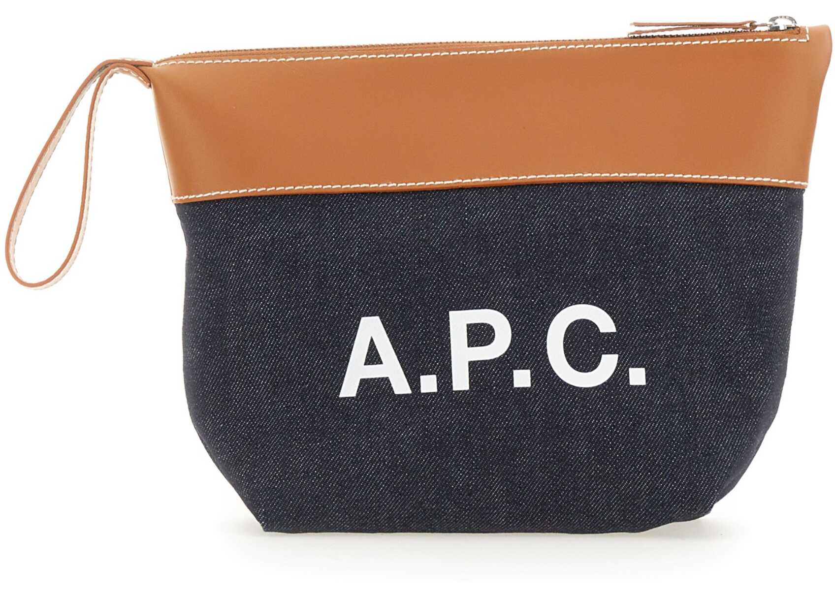 A.P.C. Axel Clutch With Print BROWN