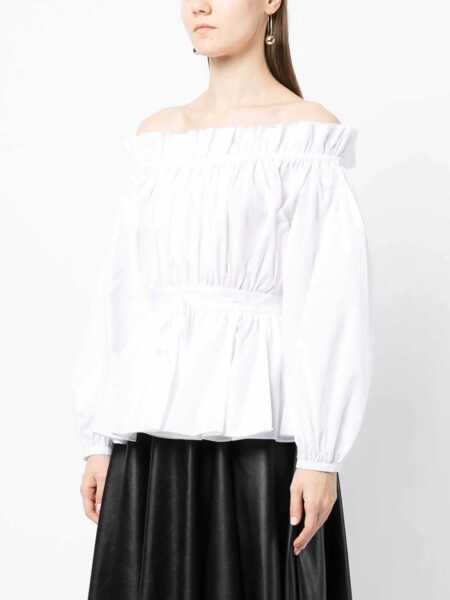 Bluze Alexander McQueen Cotton Poplin Top WHITE Femei (BM 9734918) 3