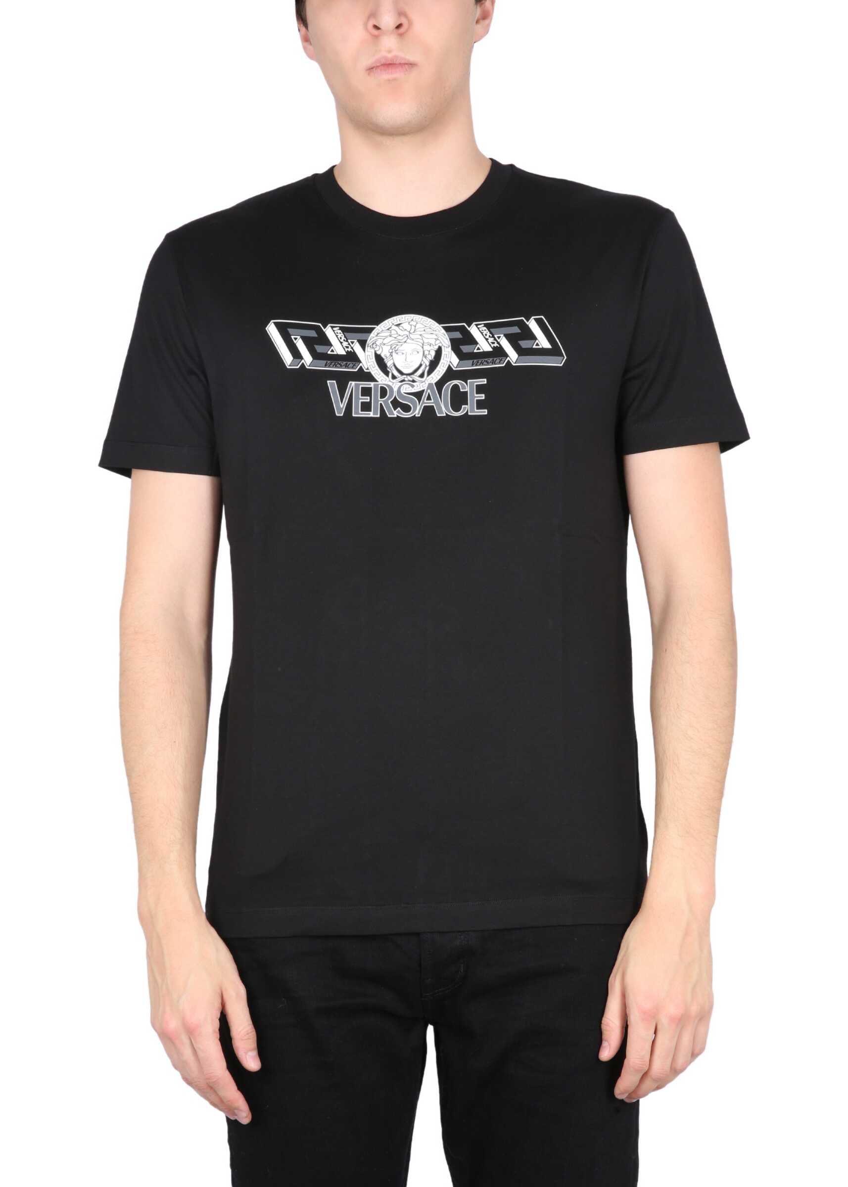 Versace T-Shirt With Logo BLACK