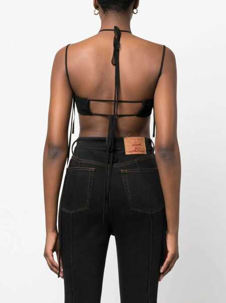 Bluze ANDREADAMO Top Mini BLACK Femei (BM 9734966) 4