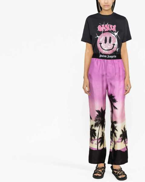 Pantaloni casual Palm Angels Pants With Sunset Print PURPLE Femei (BM 9734972) 2