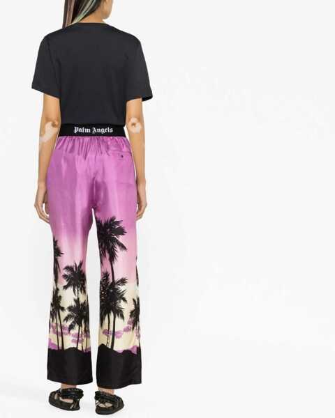 Pantaloni casual Palm Angels Pants With Sunset Print PURPLE Femei (BM 9734972) 3