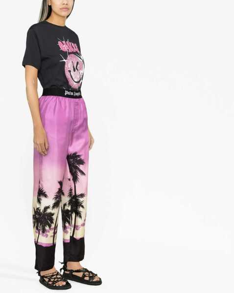 Pantaloni casual Palm Angels Pants With Sunset Print PURPLE Femei (BM 9734972) 4