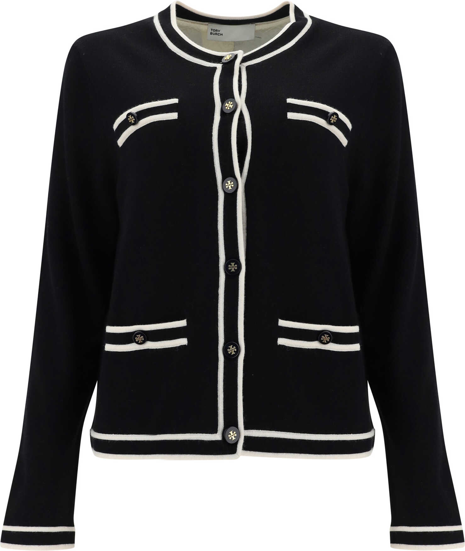 Tory Burch Kendra Cardigan BLACK/FRENCH CREAM