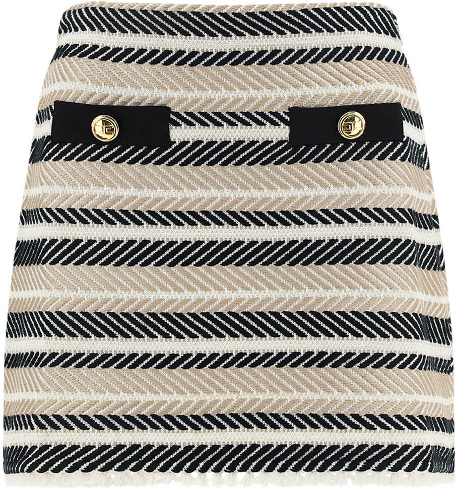 Elisabetta Franchi Mini Skirt BURRO/TORTORA/NERO