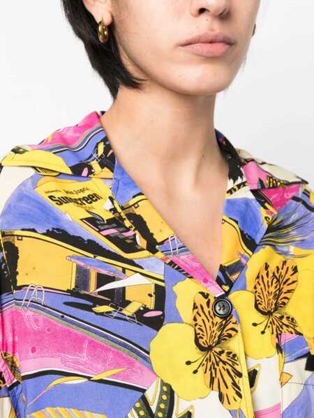 Camasi casual Palm Angels Miami Mix Print Shirt MULTICOLOUR Femei (BM 9735614) 5