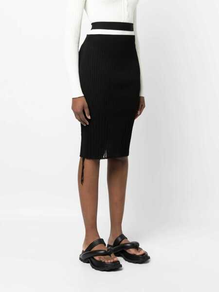Fuste casual ANDREADAMO Midi Skirt BLACK Femei (BM 9735632) 3