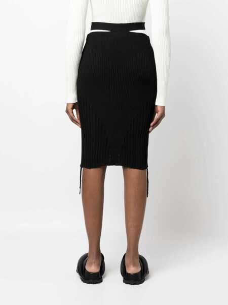 Fuste casual ANDREADAMO Midi Skirt BLACK Femei (BM 9735632) 4