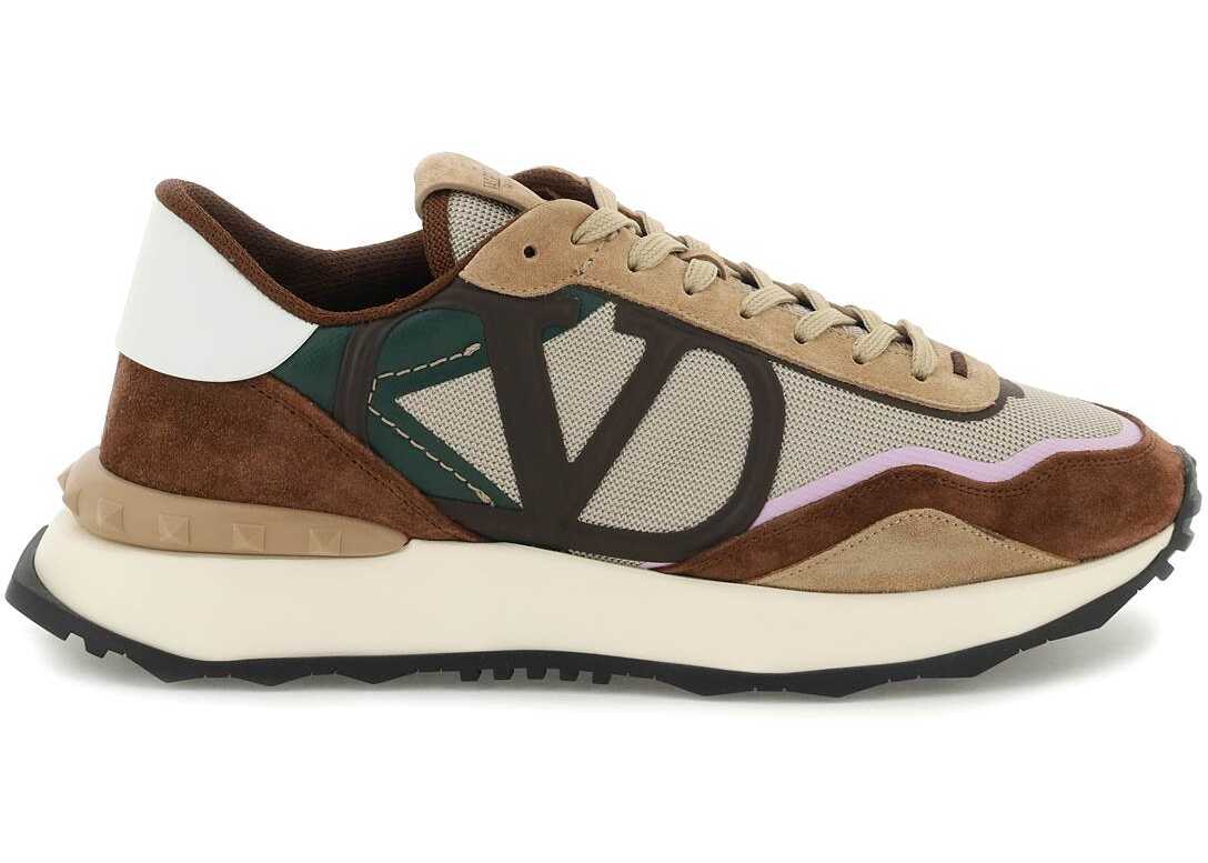 Valentino Garavani \'Netrunner\' Sneakers CHOCOLATE BROWN CAMMELLO LIGHT LILAS JUN