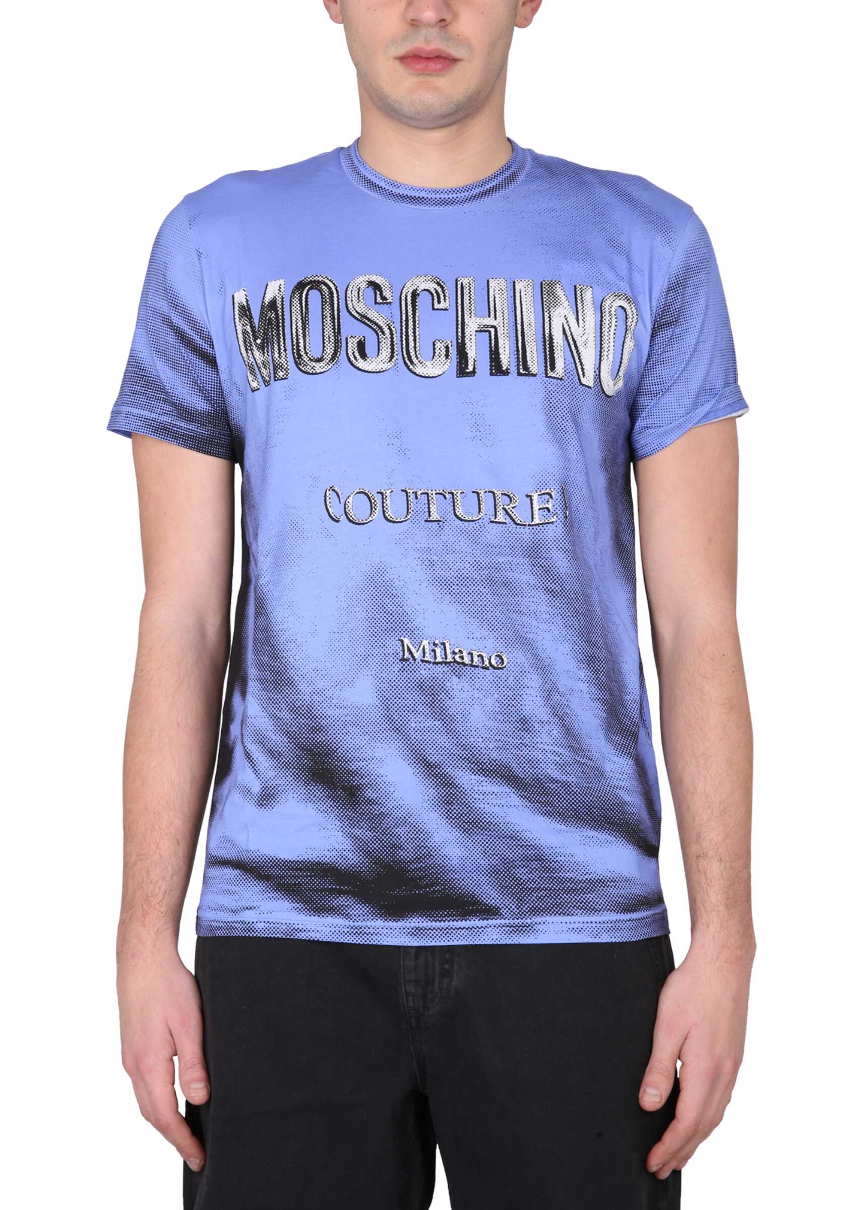 Moschino Logo Print T-Shirt BLUE