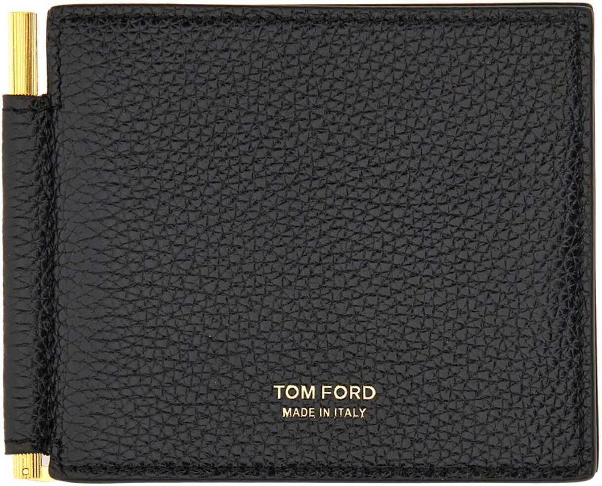 Tom Ford T Line Wallet With Money Clip BLACK