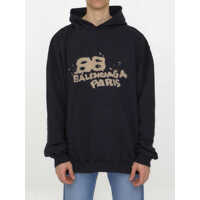 Bluze de trening Hand Drawn Bb Icon Large Fit Hoodie Barbati