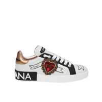 Sneakers portofino sneakers in white leather with applications Femei