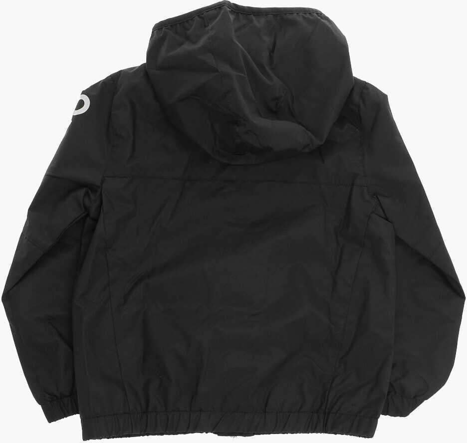 Jachete Nike Contrasting Printed Windbreaker With Hood Black Baieti (BM 9741533) 3