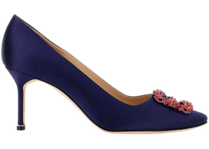 Manolo Blahnik Hangisi Pumps NAVY