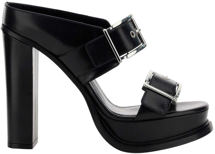 Alexander McQueen Sandals BLACK/SILVER