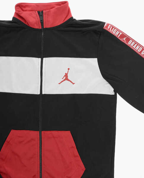 Bluze de trening Nike Air Jordan Logoed Contrasting Band Sweatshirt With Zip Closu Black Baieti (BM 9741878) 2