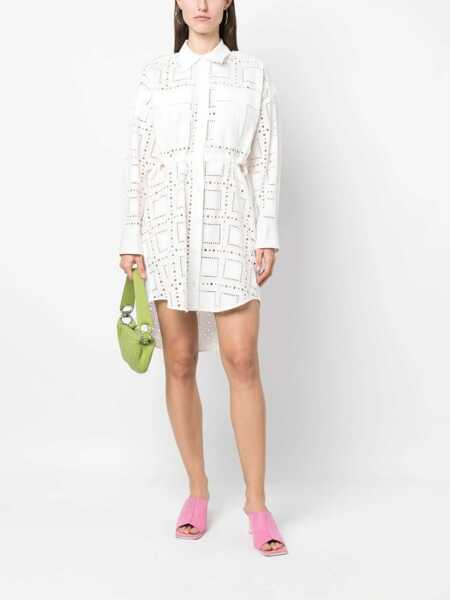 Rochii casual MSGM Chemisier Dress WHITE Femei (BM 9742040) 2
