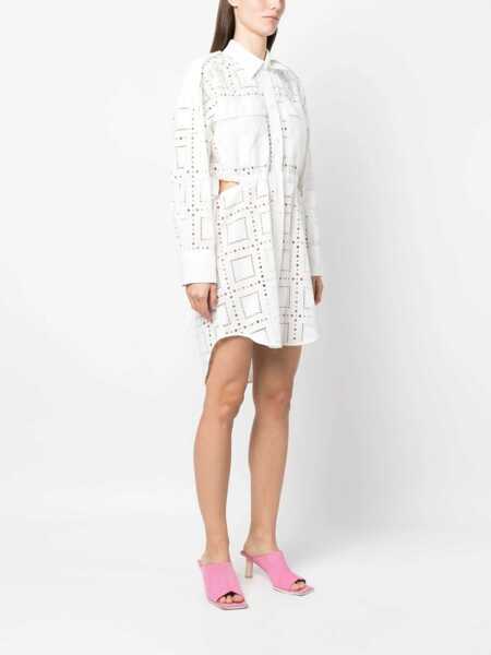 Rochii casual MSGM Chemisier Dress WHITE Femei (BM 9742040) 3