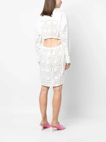 Rochii casual MSGM Chemisier Dress WHITE Femei (BM 9742040) 4