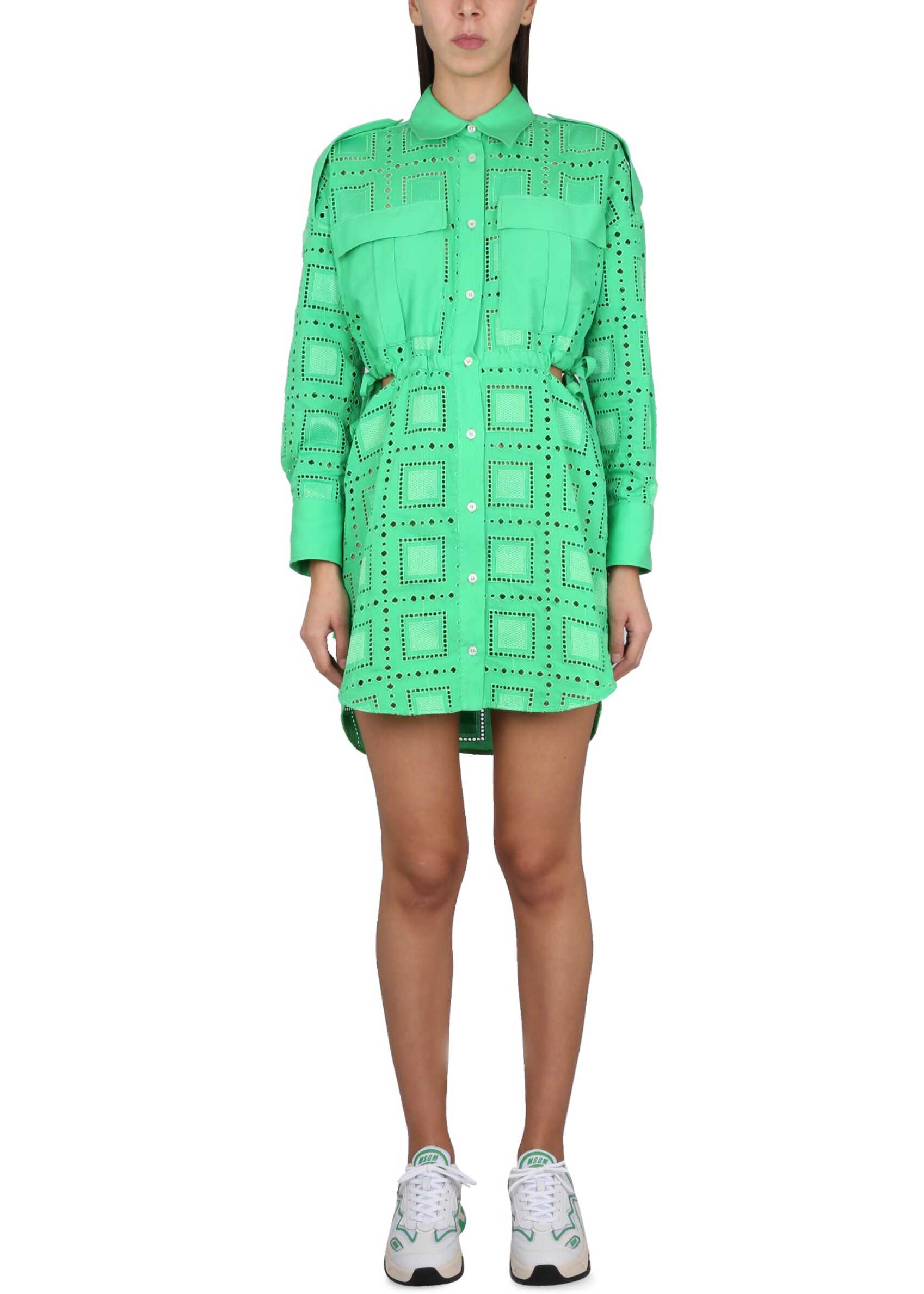 MSGM Chemisier Dress GREEN