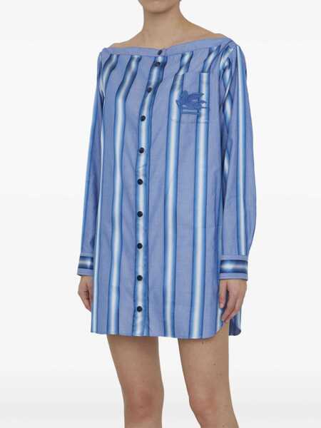 Rochii elegante ETRO Striped Shirt Dress LIGHT BLUE Femei (BM 9742382) 2